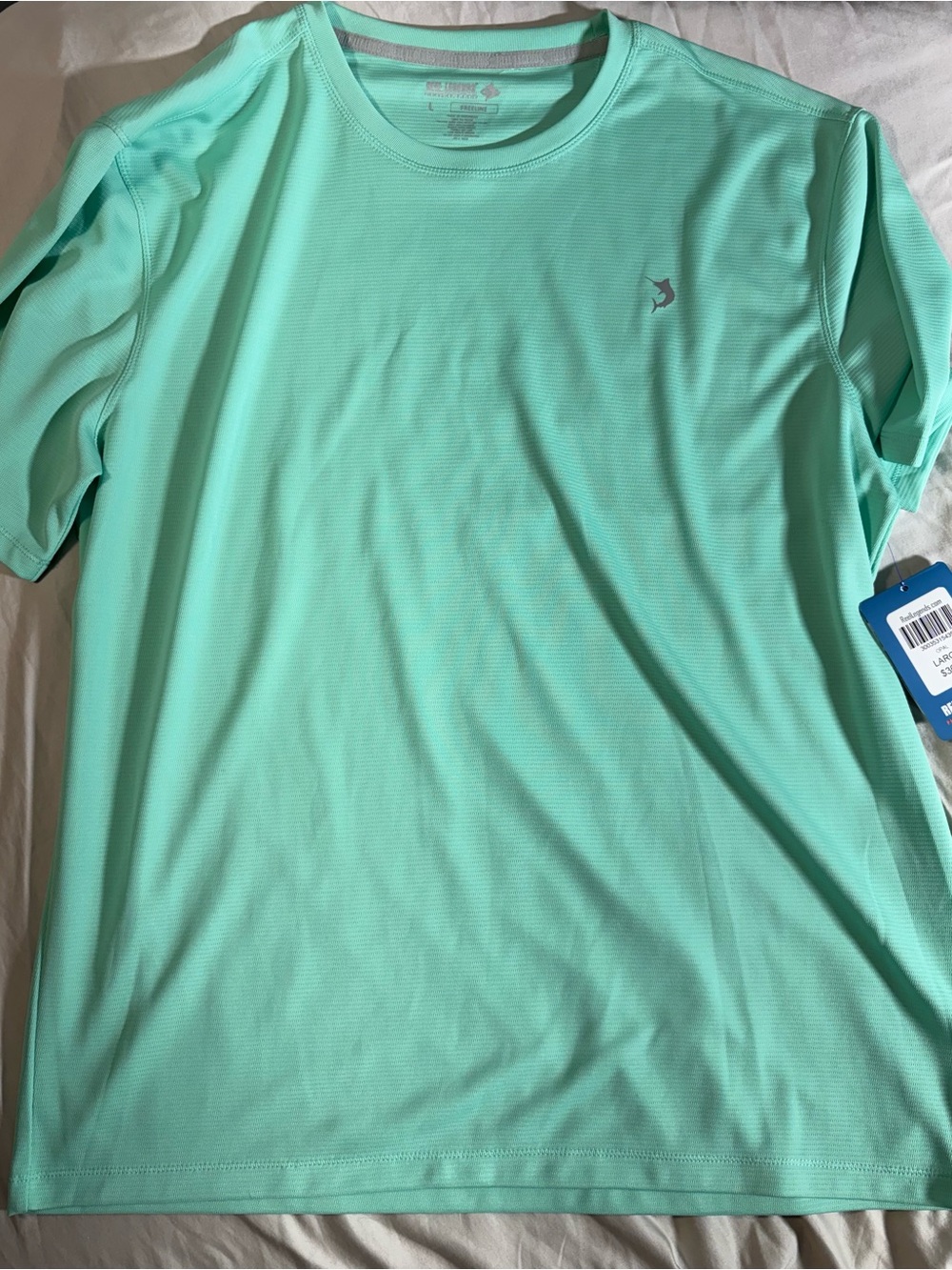 Reel Legends Short-Sleeve Performance Tee in Mint Green